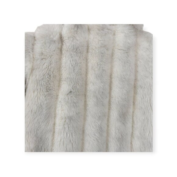 Vintage Cream Faux Fur Coat By Outerlayers SZ L Old Money Winter Coat Glamorous - Picture 5 of 11